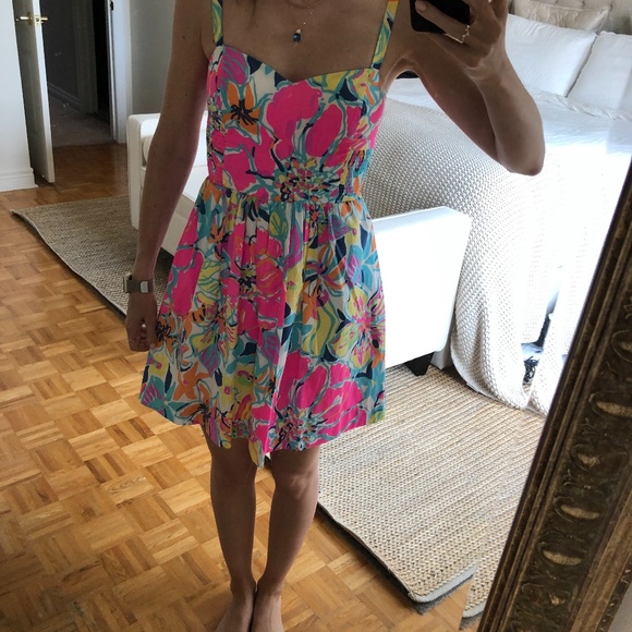 Lilly Pulitzer Christine (Sweetheart Neckline) Dress - Besame Mucho Pink Size 0 - Picture 3 of 7